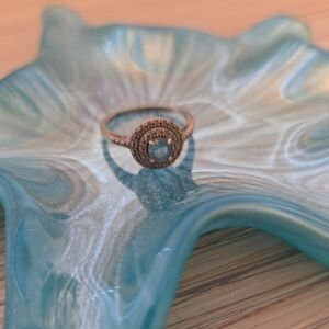 Elegant Silver Ring with Blue Stone